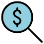 Search Dollar free icon for commercial use