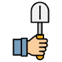 Shovel And Hand icon