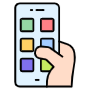 Smartphone And Hand icon