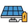 Solar Energy Battery free icon for commercial use