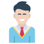 Student School Boy Smiles icon
