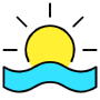 Sun And Sea free icon for commercial use