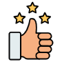 Thumb Up Rating Stars icon
