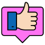 Thumbs Up Speech Bubble free icon for commercial use