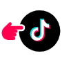 Tiktok Subscribe Logo And Click Hand free icon for commercial use