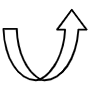 Up Curved Arrow free icon for commercial use