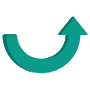 Up Curved Arrow free icon for commercial use