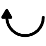 Up Curved Arrow free icon for commercial use