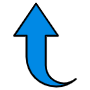 Up Curved Arrow free icon for commercial use
