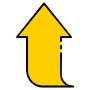 Up Curved Arrow free icon for commercial use