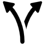 Up Curved Arrows icon