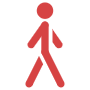 Walking free icon for commercial use