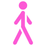 Walking free icon for commercial use
