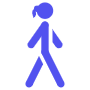 Walking free icon for commercial use