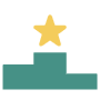 Winner Podium And Yellow Star free icon for commercial use