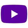 Youtube Logo dark Purple free icon for commercial use