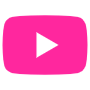 Youtube Logo Pink free icon for commercial use