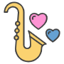 Saxophone free icon for commercial use