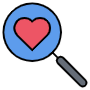 Search Heart free icon for commercial use