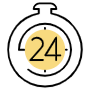 24 Hours Timer free icon for commercial use