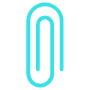 Blue Paper Clip free icon for commercial use