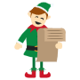 Elf And Gift List free icon for commercial use