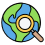 Globe Search free icon for commercial use