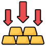 Gold Price Down free icon for commercial use