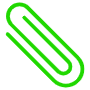 Green Paper Clip free icon for commercial use