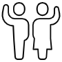 2 Persons Standing free icon for commercial use