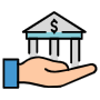 Bank And Hand icon