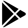 Black Google Play Logo icon