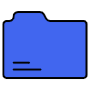 Blue Closed Folder free icon for commercial use