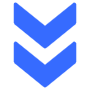 Blue Double Arrow Down free icon for commercial use