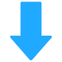 Blue Down Arrow free icon for commercial use