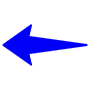 Blue Left Arrow free icon for commercial use