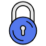 Blue Padlock free icon for commercial use