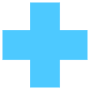 Blue Plus Bold Symbol free icon for commercial use