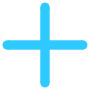 Blue Plus Simple Symbol free icon for commercial use