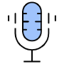 Blue Radio Microphone free icon for commercial use