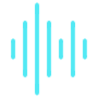 Blue Radio Sound Waves free icon for commercial use