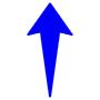 Blue Up Arrow free icon for commercial use