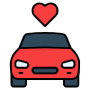 Car And Heart icon