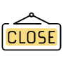 Close Signboard free icon for commercial use