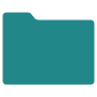 Dark Green Simple Folder free icon for commercial use