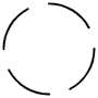 Dashed circle blackoutline free icon for commercial use
