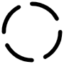 Dashed Circle Shape Simple Black Outline free icon for commercial use