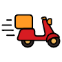 Fast Delivery Bike free icon for commercial use
