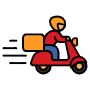 Fast Food Delivery Bike icon