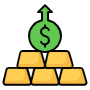 Gold Price Up free icon for commercial use